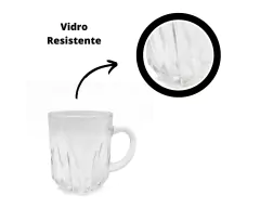 Conjunto de 6 Xícaras de Vidro de 230ml - Oro Comércio