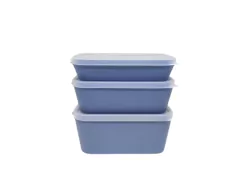 Conjunto de 3 Potes Com Tampa De Plástico - comprar online