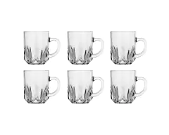 Conjunto de 6 Xícaras de Vidro de 230ml