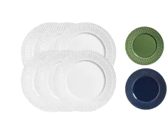Kit com 6 Pratos Rasos e Coloridos - Porto Brasil
