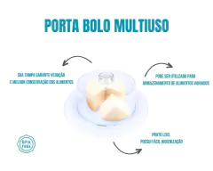 Porta Bolo Cristal Multiuso Linha Premium - Oro Comércio