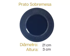 Kit de 6 Pratos de Sobremesa - Porto Brasil - Oro Comércio