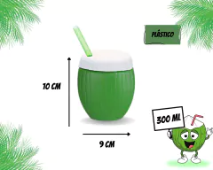 Conjunto com 4 Copos de Coco de Plástico 300ml na internet