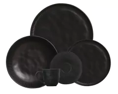 Aparelho de Jantar e Café 30 Peças Linha Preto Matte