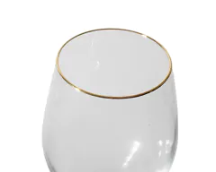 Kit 6 Taça de Vinho Filete de Ouro 490ml - comprar online