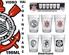 Jogo com 6 Copos Americanos de Time 190ml na internet