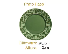 Kit com 6 Pratos Rasos e Coloridos - Porto Brasil na internet