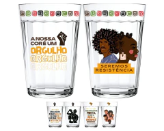 2 Copos Americanos Personalizados Consciência Negra 190ml na internet
