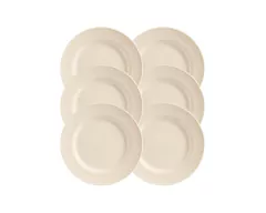 Pratos Sobremesa Doces Pessego Peach Ceramica Salmao 6pçs