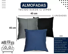 Kit 2 Almofada Suede Liso 45x45 Decorativa na internet