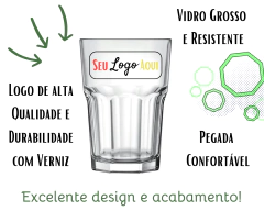 Kit 24 Copos Vidro 410ml Personalizados Long Drink Água Suco na internet