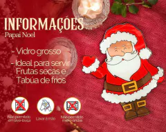 Kit 2 Petisqueiras Papai Noel & Boneco de neve De Vidro - comprar online