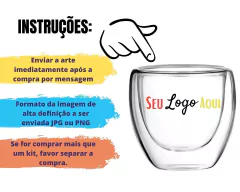 48 Copos Café 80ml Personalizados Parede Dupla na internet