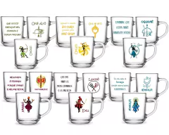 3 Canecas 255ml Vidro Personalizada Orixás Umbanda