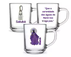 3 Canecas 255ml Vidro Personalizada Orixás Umbanda - Oro Comércio