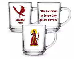 3 Canecas 255ml Vidro Personalizada Orixás Umbanda - loja online