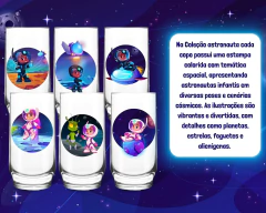 6 Copos Altos 300ml Personalizado Coleção Astronauta - loja online