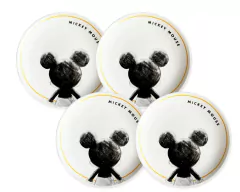 Kit 4 Pratos Raso Mickey 26cm Cerâmica