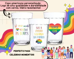 3 Copos Vidro Americanos 190ml LGBTQIA+ na internet