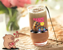 Imagem do Jogo 6 Copos Vidro Capivara Divertidas Personalizados 300ml
