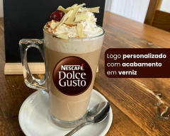 Imagem do Kit 3 Xicaras De Café Personalizadas Dolce Gusto 230ml Vidro