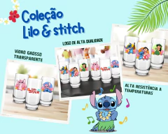 Kit 6 Copos De Vidro 300ml Coleção Lilo & Stitch Personagens na internet