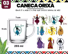3 Canecas 255ml Vidro Personalizada Orixás Umbanda na internet