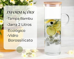 A Jarra de Vidro com Tampa de Bambu - Oro Comércio