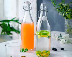 1 Garrafa de Vidro 1 Litro Ideal P/ Água Porta de geladeira