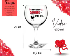1 Taça Gin 630ml Dia Dos Namorados Vidro Personalizada