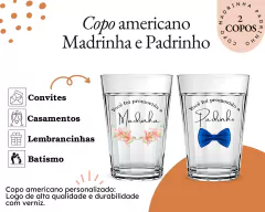 Kit 2 Copos Americano Madrinha Padrinho Vidro na internet