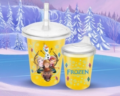 1 Copo C/ Canudo + 1 Copo Transição Coleção Frozen Aventura Congelante - Oro Comércio