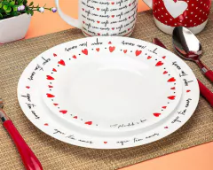 Kit 2 Pratos Sobremesa Love Estampado - comprar online