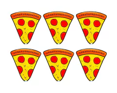 Conjunto com 6 Pratos Vidro Formato de Pizza