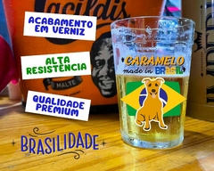 6 Copos Americanos Vidro 190ml Personalizado Frases Caramelo na internet