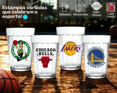 3 Copos Americanos Vidro Temático Time NBA Varios Modelos na internet