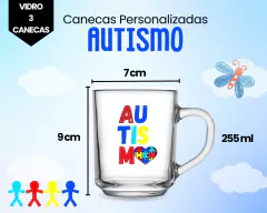 Kit 3 Canecas Personalizadas 255ml Tema Autismo - Oro Comércio