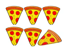 Imagem do Conjunto com 6 Pratos Vidro Formato de Pizza