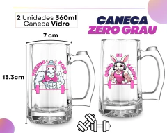 Jogo 2 Canecas Chopp/Cerveja Vidro Frases Meme Academia - Oro Comércio