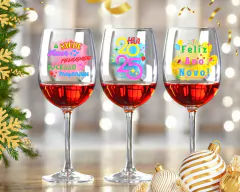 Kit 3 Taças 465ml Vinho Personalizada Fim De Ano - loja online