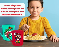 Kit 2 Caneca Plástico Estampada Mario Bros Jogo Desenho - loja online