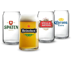 Kit 4 Copos Personalizados Cervejas Famosas Rótulos 450ml