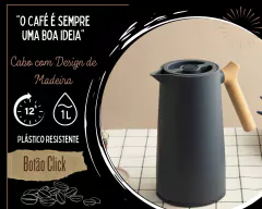 Garrafa Térmica Potty 1L Com Bulbo de Vidro 3 Cores - loja online