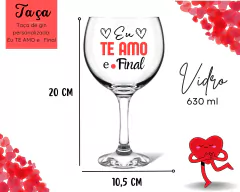 1 Taça Gin 630ml Dia Dos Namorados Vidro Personalizada - loja online