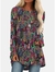 Long T-shirt Dress Retro Ethnic Style - loja online