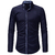 Camisa masculina casual slim-fit cores sortidas manga comprida com gola dupla na internet