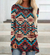 Imagem do Long T-shirt Dress Retro Ethnic Style