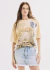 Saia Jeans Reta com Barra Desfiada Feminina