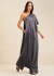 Macacão Longo Acetinado Wide Leg Assimétrico - comprar online
