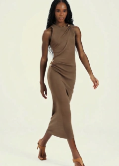 Vestido Feminino Midi Cut-Out Open